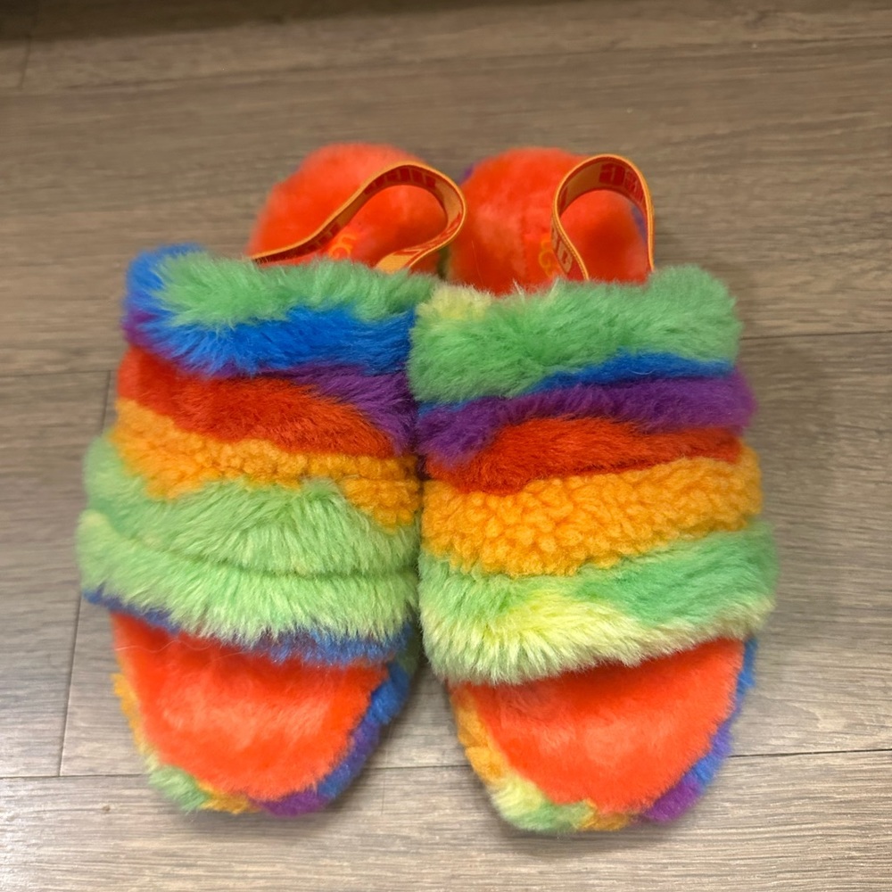 Rainbow Ugg slippers